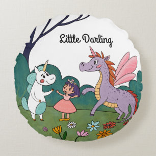 Magical Unicorn Round Pillow