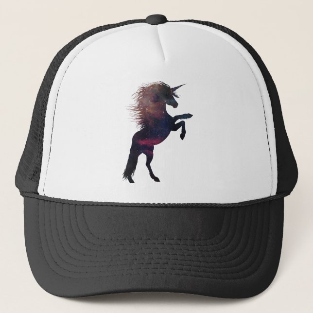 Magical Unicorn Space Nebula Trucker Hat (Front)