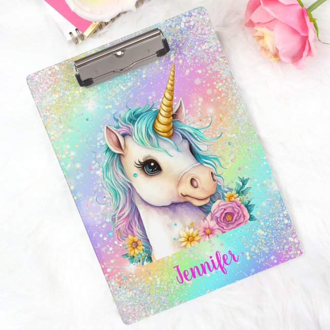Magical Unicorn Sparkle Rainbow Clipboard (Creator Uploaded)