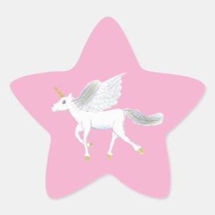 Magical Unicorn Star Sticker