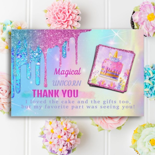 Magical Unicorn Thank You Card (Creator Uploaded)