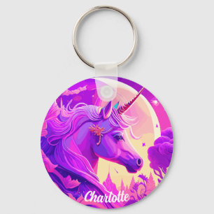 Magical Unicorn under the Moonlight Keychain