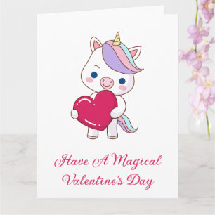 Magical Unicorn Valentine's Day  Card