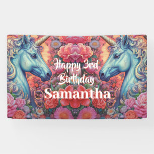 Magical Unicorns Birthday  Banner