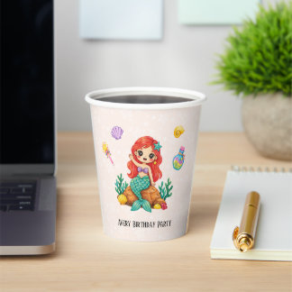 Magical Unicorns & Mermaids Paper Cups
