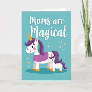 Magical Unicorns Moms Card