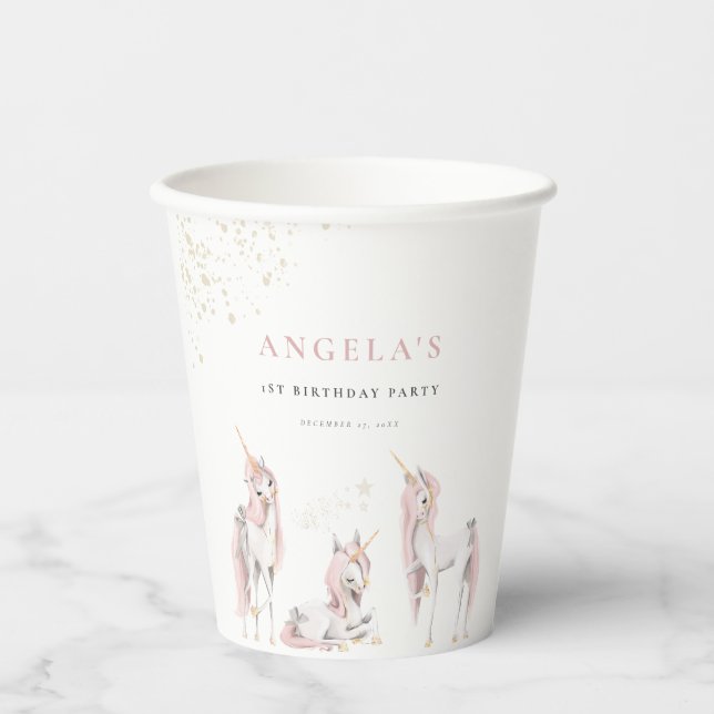 Magical Unicorns  Paper Cups (Front)