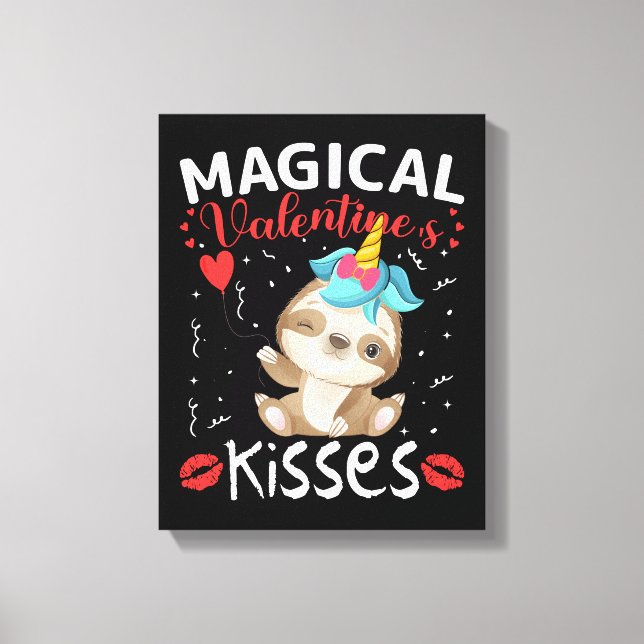 Magical Valentine's Kisses Canvas Print (Front)