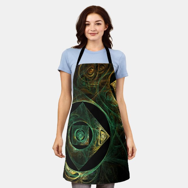 Magical Vibrations Abstract Art Apron (Worn)