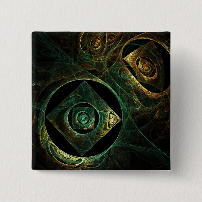 Magical Vibrations Abstract Art Button (square) (Front)