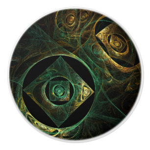 Magical Vibrations Abstract Art Ceramic Knob