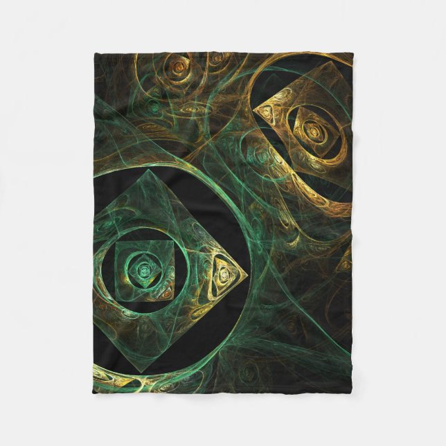 Magical Vibrations Abstract Art Fleece Blanket (Front)