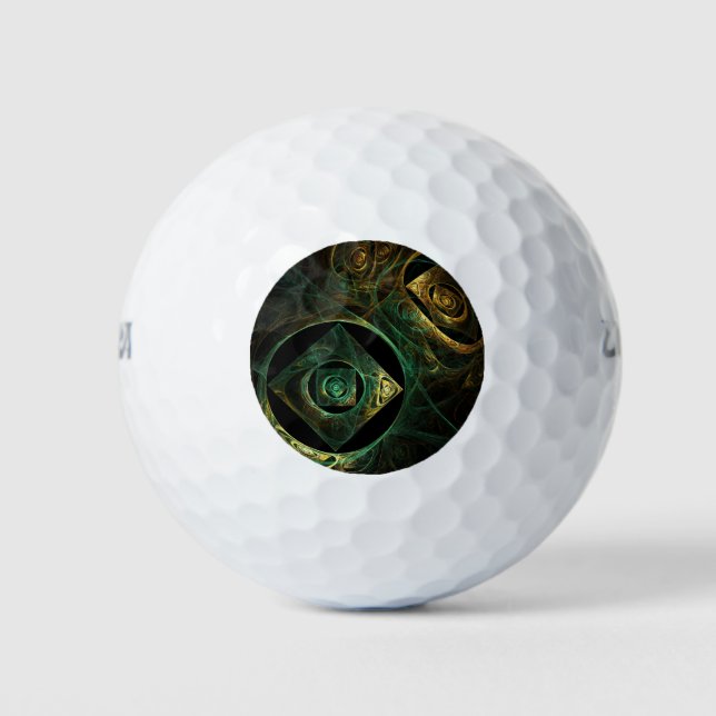 Magical Vibrations Abstract Art Golf Balls (Front)