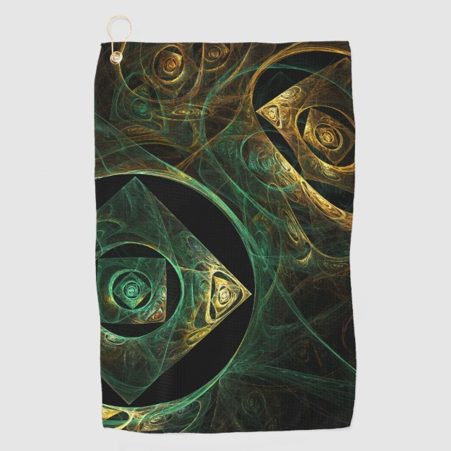 Magical Vibrations Abstract Art Golf Towel (Front)