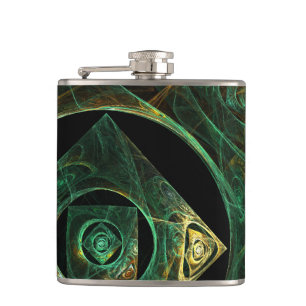 Magical Vibrations Abstract Art Hip Flask