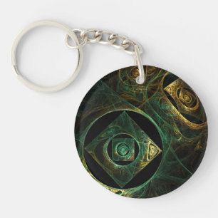 Magical Vibrations Abstract Art Keychain