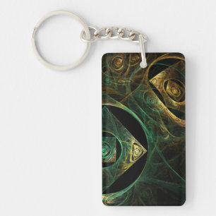 Magical Vibrations Abstract Art Keychain