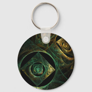 Magical Vibrations Abstract Art Keychain