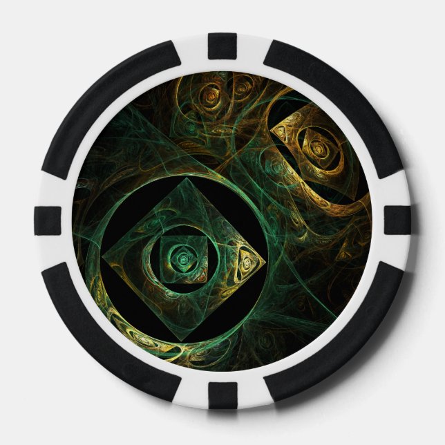 Magical Vibrations Abstract Art Poker Chips (Front)