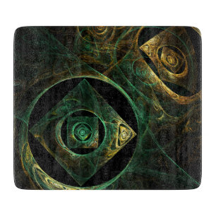 Magical Vibrations Abstract Art Rectangle Cutting Board