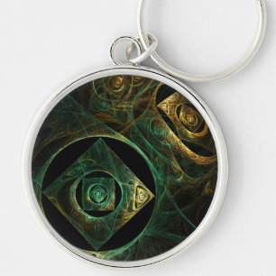 Magical Vibrations Abstract Art Small Keychain