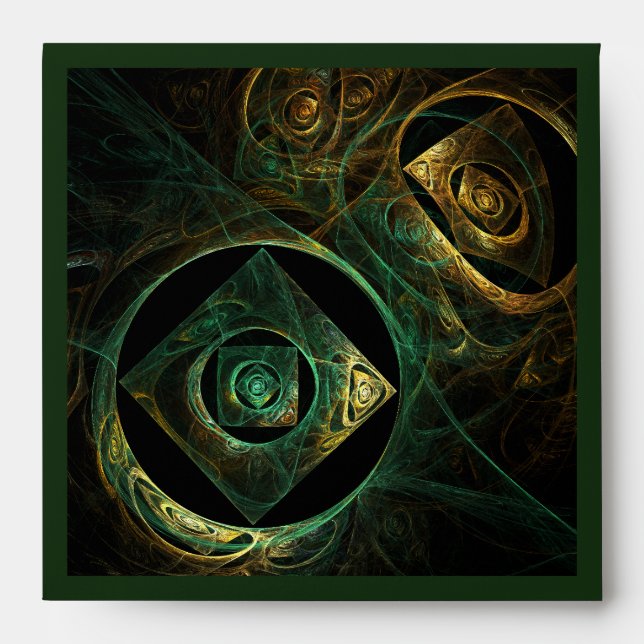 Magical Vibrations Abstract Art Square Envelope (Front)