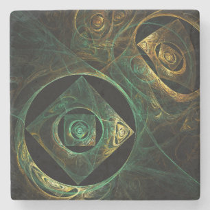 Magical Vibrations Abstract Art Stone Coaster