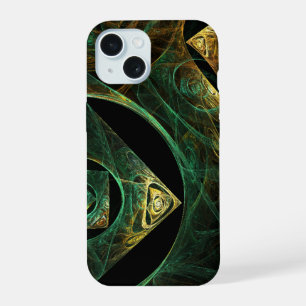 Magical Vibrations Abstract Fractal Art Design iPhone 15 Case