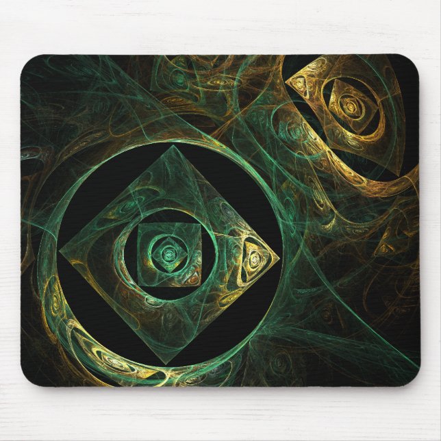 Magical Vibrations Abstract Fractal Art Design Mouse Pad (Front)