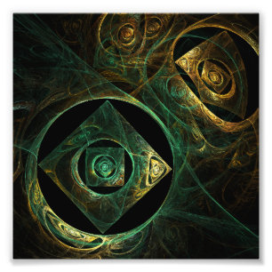 Magical Vibrations Abstract Fractal Art Design Photo Print
