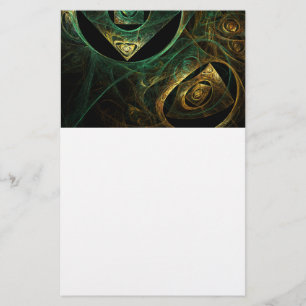 Magical Vibrations Abstract Fractal Art Design Stationery