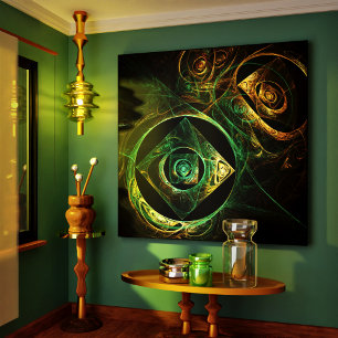 Magical Vibrations Abstract Wrapped Canvas Print