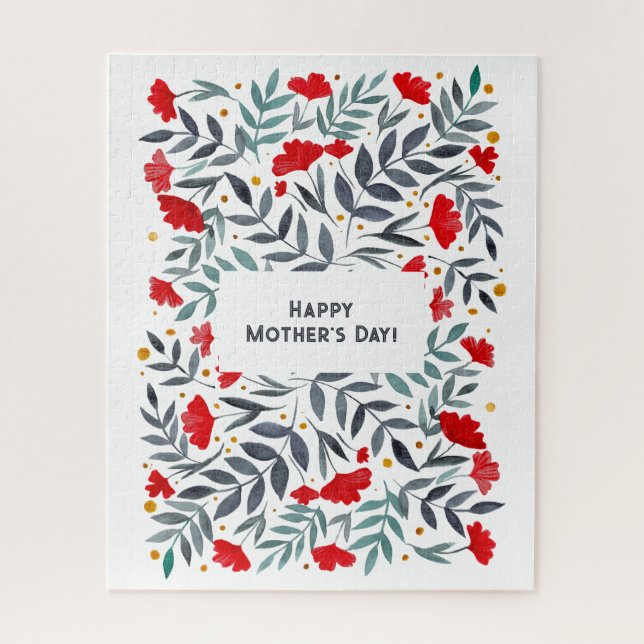 Magical Watercolor Garden Mother's Day Jigsaw Puzzle (Vertical)