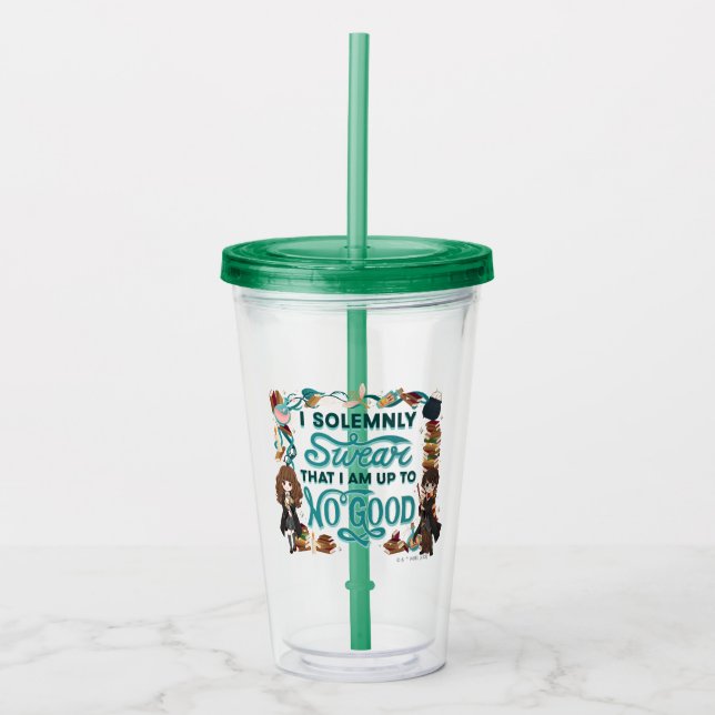 Magical Watercolor "I Solemnly Swear" Acrylic Tumbler (Front)
