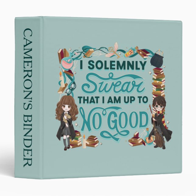 Magical Watercolor "I Solemnly Swear" Binder (Front/Spine)