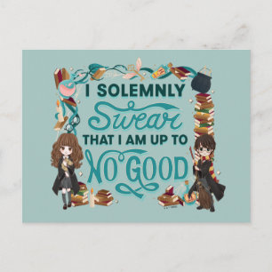 Magical Watercolor "I Solemnly Swear" Postcard