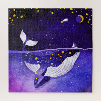 Magical Whale: Dark Ocean Night Jigsaw Puzzle