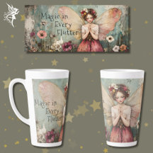 Magical Whimsical Fairy & Flower Garden with Quote