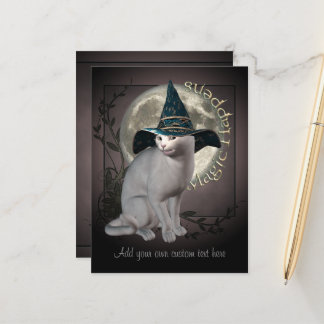 Magical White Cat Postcard
