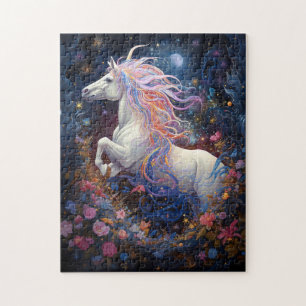 Magical White Horse Fantasy Art Jigsaw Puzzle