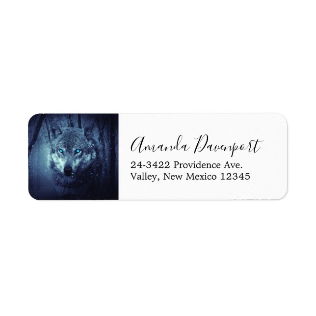 Magical Wild Wolf with Amazing Blue Eyes (Front)