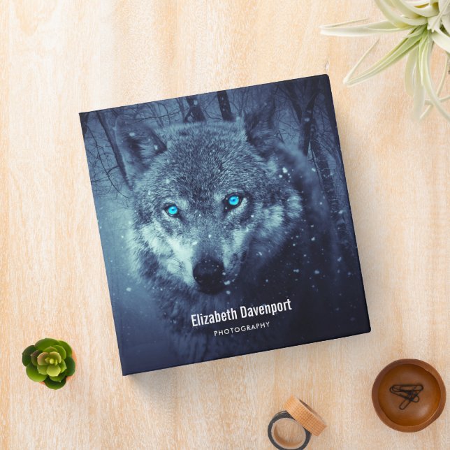 Magical Wild Wolf with Amazing Blue Eyes Binder (In Situ)