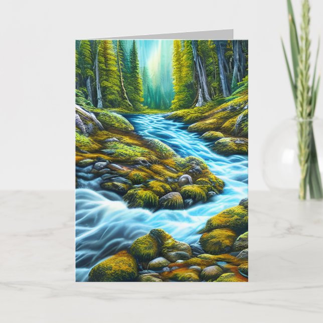 Magical Wilderness Bubbling Brook Thank You Card (Front)