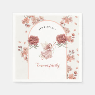 Magical wildflower Fairy Garden 5th birthday  Napkin