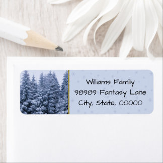 Magical winter forest - blue, custom