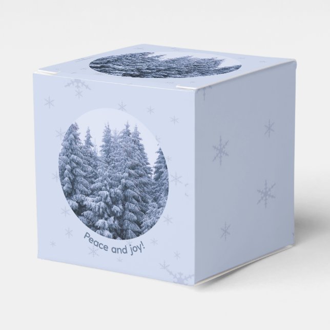 Magical winter forest - christmas party    favor box (Front Side)