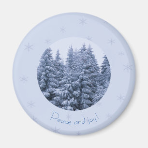 Magical winter forest - magnet