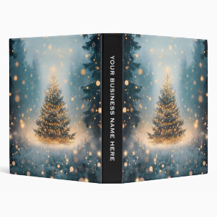 Magical Winter Snowy Forest Christmas Tree Binder