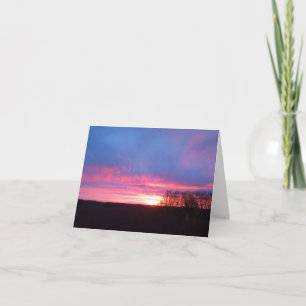 Magical winter sunrise card