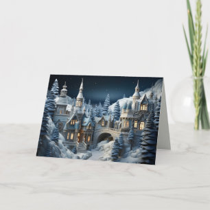 Magical Winter Village Holiday Card